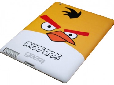 Пластиковая матовая задняя панель Angry Birds для iPad 23 жёлтая