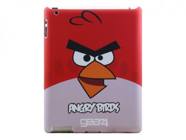 Пластиковая матовая задняя панель Angry Birds для iPad 23 красная