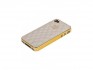 Накладка CHANEL для iPhone 4/4S золотая+белая	