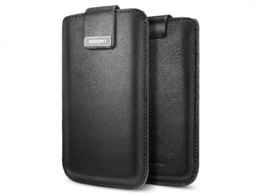 Чехол SGP Crumena Leather Pouch для iPhone 5 чёрный SGP09512