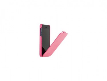 чехол fashion для iphone 5 розовый с откидным верхом