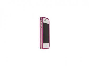 бампер griffin для iphone 5 малиновый с прозрачной полоской