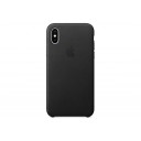 Чехол Apple Leather Case для iPhone X чёрный