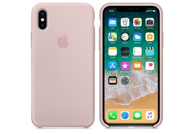 Чехол Apple Silicone Case для iPhone X «розовый песок»