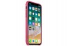 Чехол Apple Leather Case для iPhone X «розовая фуксия»