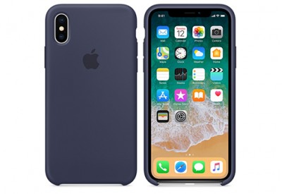 Чехол Apple Silicone Case для iPhone X тёмно-синий