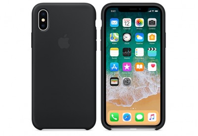 Чехол Apple Silicone Case для iPhone X чёрный