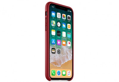Чехол Apple Leather Case для iPhone X (PRODUCT)RED