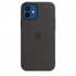 Силиконовый чехол MagSafe для iPhone 12 и iPhone 12 Pro, чёрный цвет