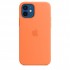Силиконовый чехол MagSafe для iPhone 12 и iPhone 12 Pro, цвет «кумкват»